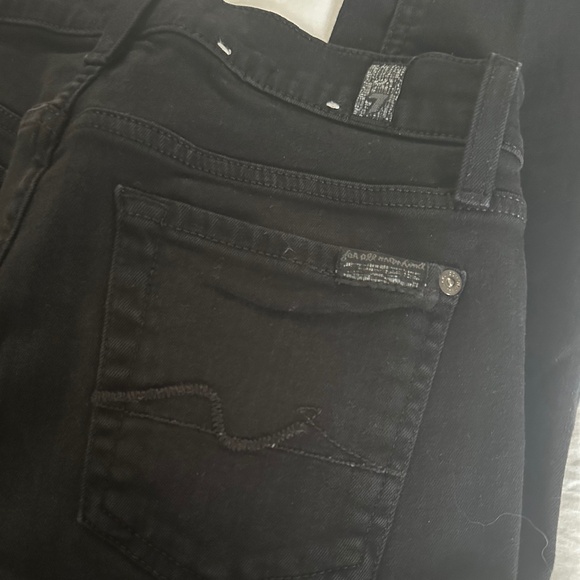 Seven For All Mankind - The Skinny - Crop & Roll Black Jeans in Size 26 - Picture 3 of 7